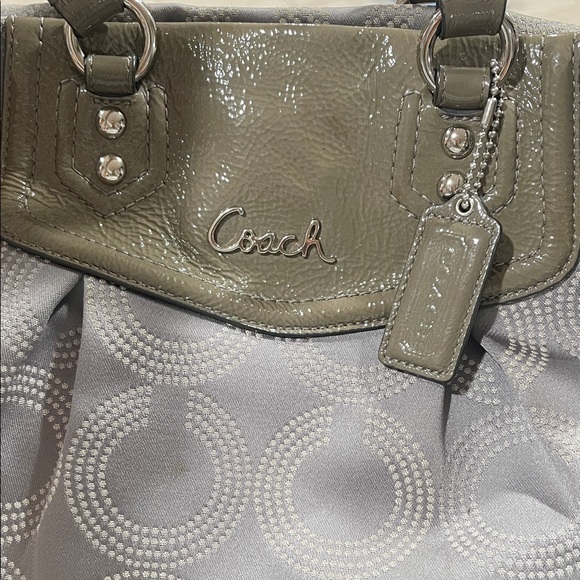 Coach Gray and Black Patterned Tote Bag - Picture 2 of 6